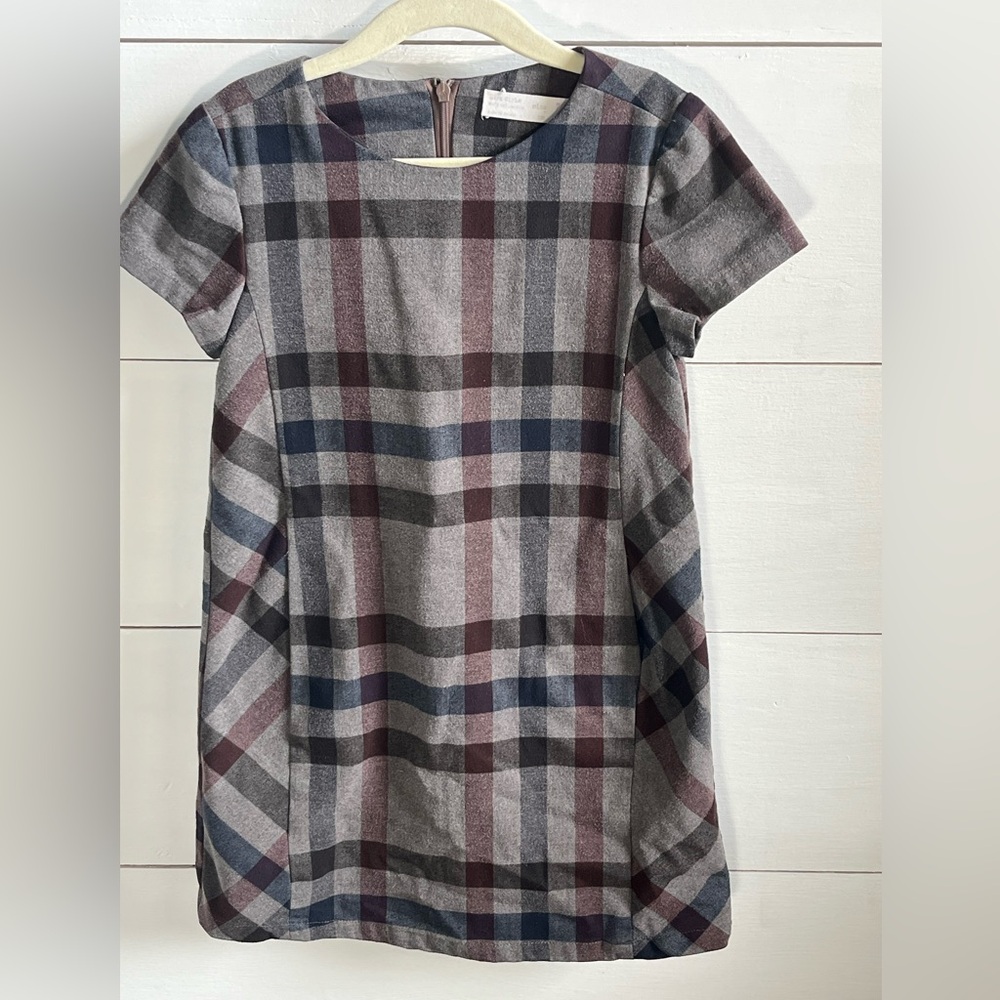 Zara Plaid Short Sleeve Dress